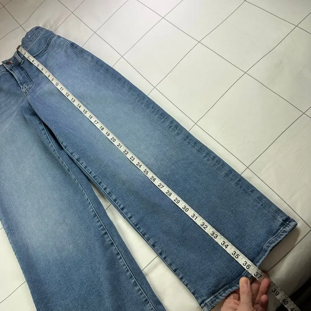 Madewell Jeans Womens 27 Blue Perfect Vintage Wide Leg Crop Medium Wash Denim